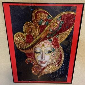 Finished Crystal Rhinestone Mask Diamond Painting